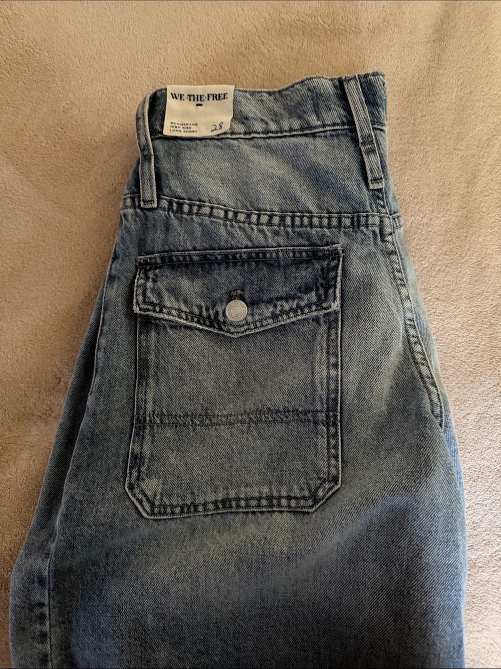 Women's Boomerang Long Shorts NWOT We The Free Colors: Blues Clues & Light Blue - Picture 11 of 11